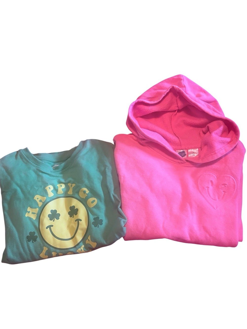 Kids Pink Hooded Sweatshirt - Cozy Casual Top 2 Bundle size 14 L431